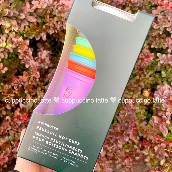 🌈NEW✏️Starbucks 2022 Back to School Emoji Icon Box of 6 Reusable Hot Cups